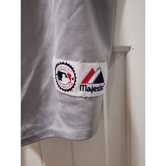 Majestic MLB Cincinnati Reds Freeman #7 Embroidered Gray Jersey Men's 3XL - Picture 6 of 11